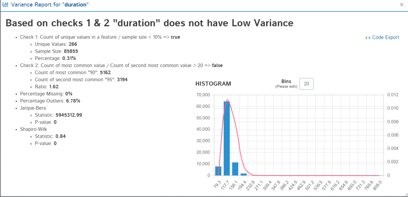 variance report